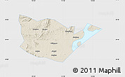 Shaded Relief Map of Yongxiu, single color outside