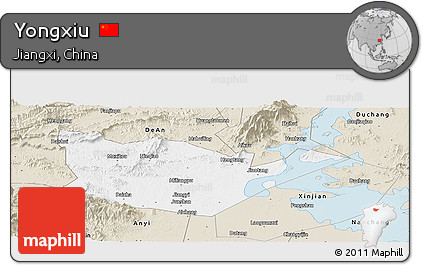 Classic Style Panoramic Map of Yongxiu