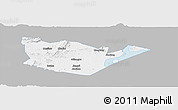 Gray Panoramic Map of Yongxiu, single color outside