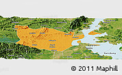 Political Panoramic Map of Yongxiu, satellite outside