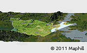 Satellite Panoramic Map of Yongxiu, darken