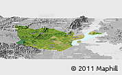 Satellite Panoramic Map of Yongxiu, lighten, desaturated