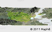 Satellite Panoramic Map of Yongxiu, semi-desaturated