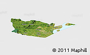 Satellite Panoramic Map of Yongxiu, single color outside