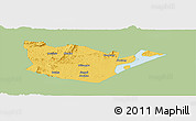 Savanna Style Panoramic Map of Yongxiu, single color outside