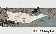 Shaded Relief Panoramic Map of Yongxiu, darken