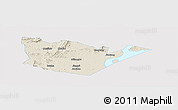Shaded Relief Panoramic Map of Yongxiu, single color outside
