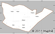 Gray Simple Map of Yongxiu, cropped outside