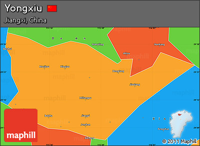 Political Simple Map of Yongxiu