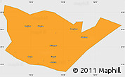 Political Simple Map of Yongxiu, single color outside
