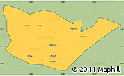 Savanna Style Simple Map of Yongxiu, cropped outside