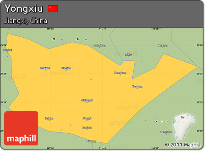 Savanna Style Simple Map of Yongxiu