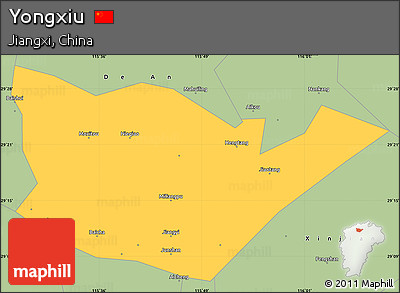 Savanna Style Simple Map of Yongxiu