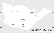 Silver Style Simple Map of Yongxiu, single color outside