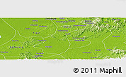 Physical Panoramic Map of Yujiang