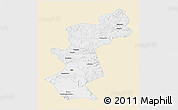 Classic Style 3D Map of Antu, single color outside