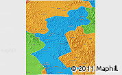 Political 3D Map of Antu