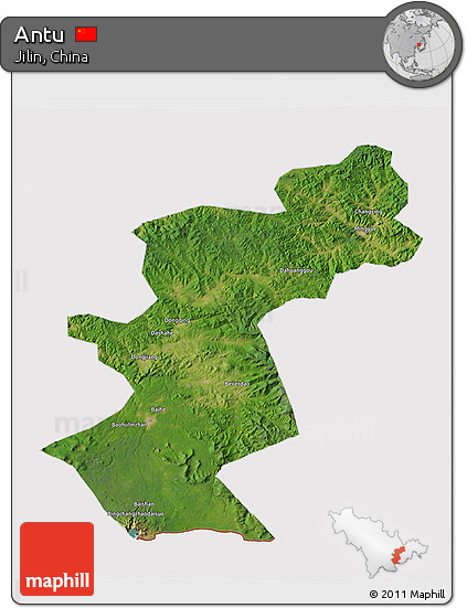 Satellite 3D Map of Antu, cropped outside