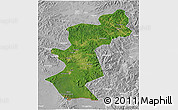 Satellite 3D Map of Antu, lighten, desaturated