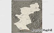 Shaded Relief 3D Map of Antu, darken
