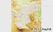 Shaded Relief 3D Map of Antu, physical outside