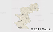 Shaded Relief 3D Map of Antu, single color outside