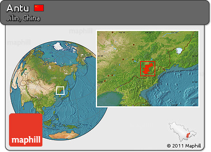 Satellite Location Map of Antu