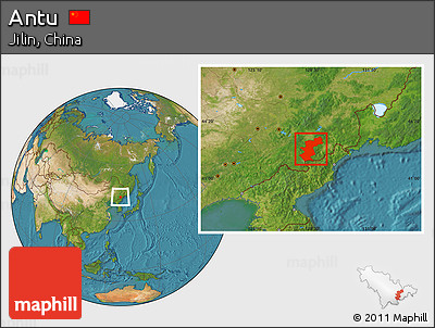 Satellite Location Map of Antu