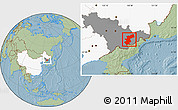 Savanna Style Location Map of Antu, highlighted country, highlighted parent region, hill shading