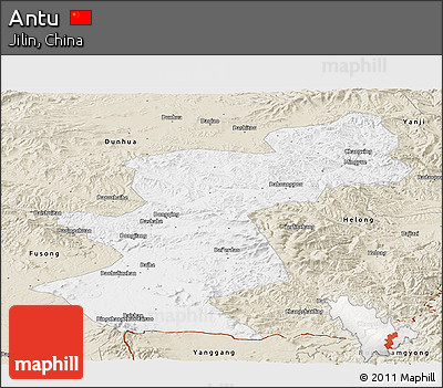 Classic Style Panoramic Map of Antu