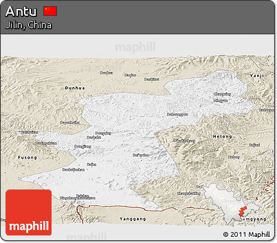 Classic Style Panoramic Map of Antu