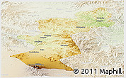 Physical Panoramic Map of Antu, lighten