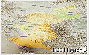 Physical Panoramic Map of Antu, semi-desaturated