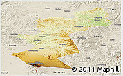 Physical Panoramic Map of Antu, shaded relief outside