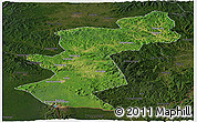 Satellite Panoramic Map of Antu, darken