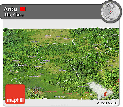 Satellite Panoramic Map of Antu