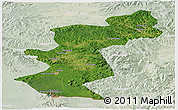 Satellite Panoramic Map of Antu, lighten
