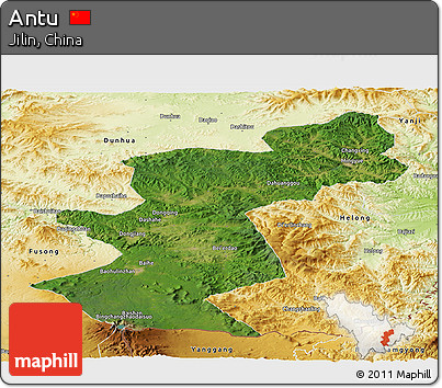 Satellite Panoramic Map of Antu, physical outside