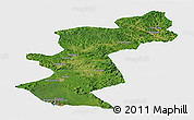 Satellite Panoramic Map of Antu, single color outside