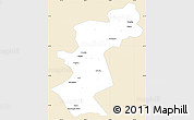 Classic Style Simple Map of Antu, single color outside