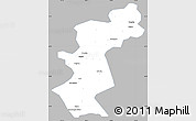 Gray Simple Map of Antu, single color outside