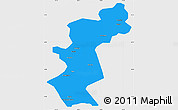 Political Simple Map of Antu, single color outside