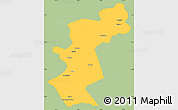 Savanna Style Simple Map of Antu, single color outside