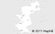 Silver Style Simple Map of Antu, single color outside