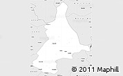 Silver Style Simple Map of Dunhua