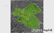 Satellite 3D Map of Fusong, desaturated