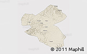 Shaded Relief 3D Map of Fusong, cropped outside