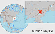 Gray Location Map of Fusong