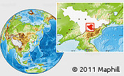 Physical Location Map of Fusong, highlighted parent region