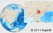 Shaded Relief Location Map of Fusong